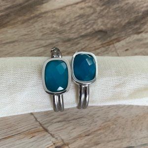 Dyrberg/Kern Ewaso hoop earrings with turquoise Jade